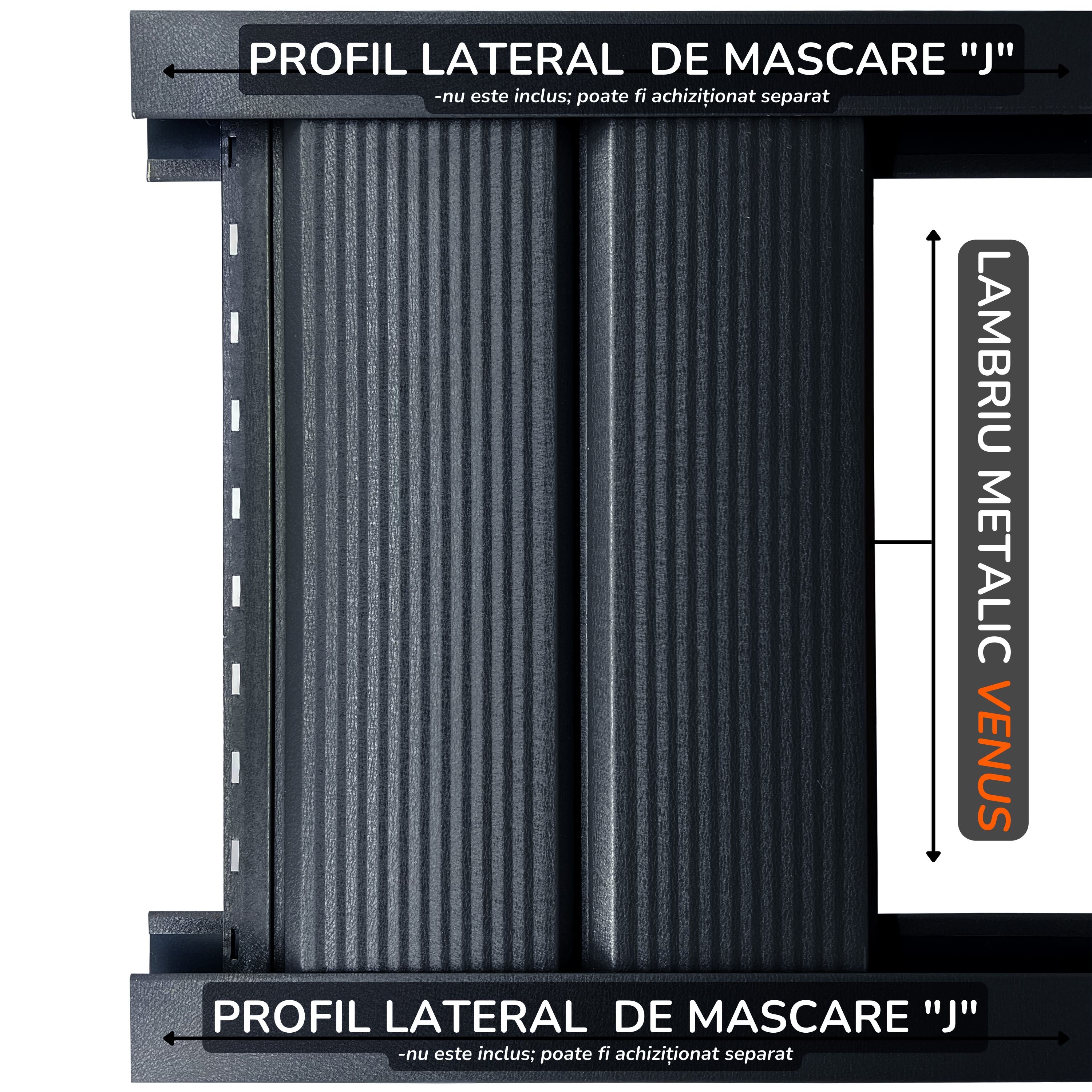 Detalii produs Set 10 buc Lambriu Metalic Venus 250x26x0.045 cm