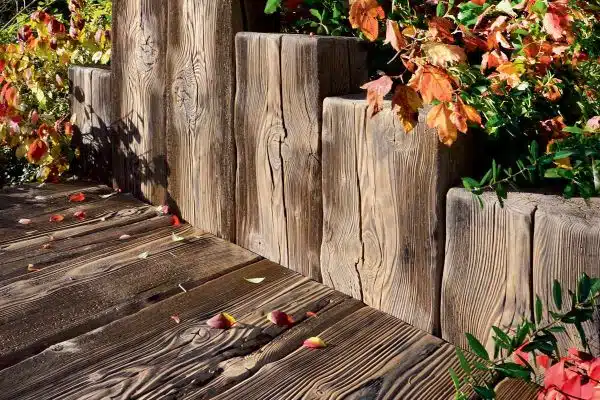 Palisada Grinda Woodstone 24x15x125 cm, Lemn Pietrificat