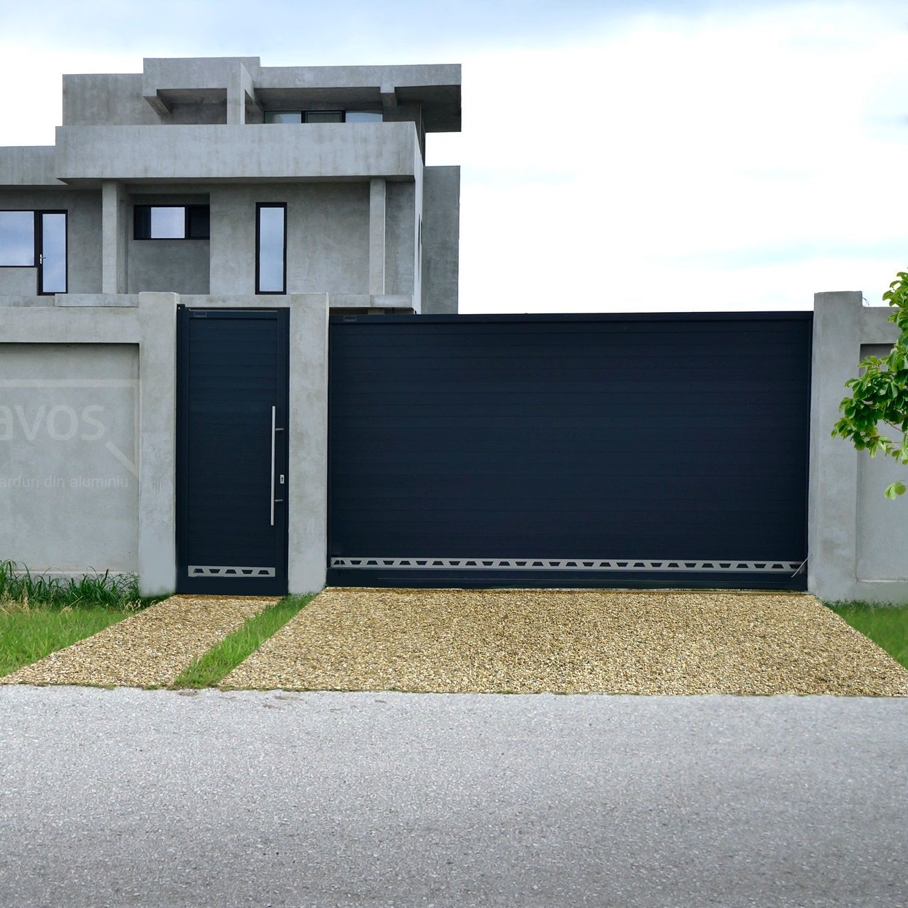 Poarta Culisanta Compact 350x180 cm