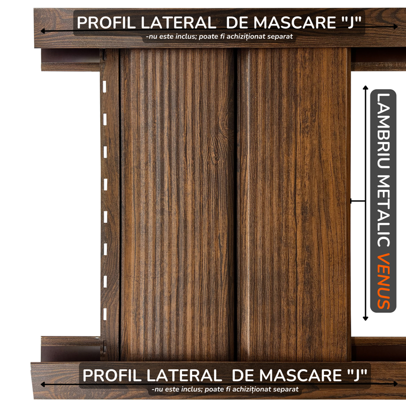 Detalii produs Set 10 buc Lambriu Metalic Venus 250x26x0.04 cm